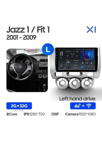 Штатна магнітола TS9-002 4+32Gb Honda Jazz 1 GD Fit 1 2001 - 2009 9" Decker (378919609)
