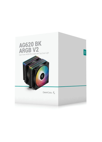 Кулер процесорний AG620 BK ARGB V2 (R-AG620-BKAMMN-GJD) DeepCool (360401385)