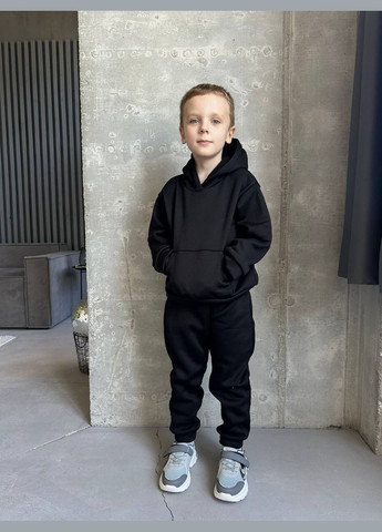Чорний зимній теплий дитячий костюм No Brand
