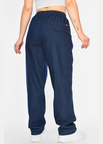 Штани жіночі однотонні напівбатальні темно-синього кольору Let's Shop (309151508)