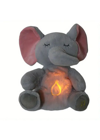 Плюшевый слоник с ночным светом и успокаивающей музыкой, интерактивные колыбельные и движение ушей, 30 см. Intex (363832048)