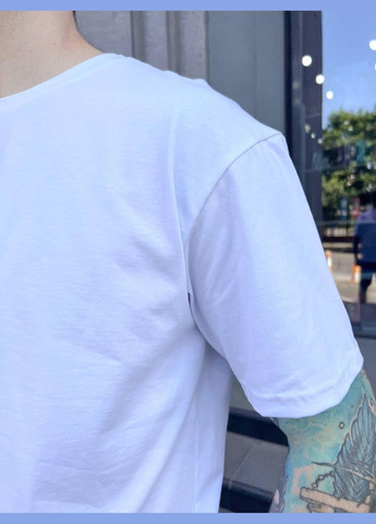 Біла футболка чоловіча базова стрейч кулір з коротким рукавом JUGO COSY SCM1