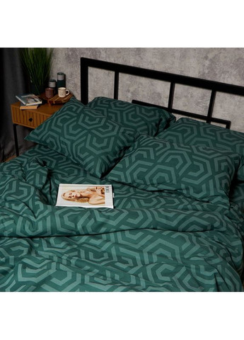 Комплект постільної білизни Бязь Gold Люкс Полуторний 143х210 наволочки 2х40х60 (MS-820009150) Moon&Star Emerald Maze (356113178)