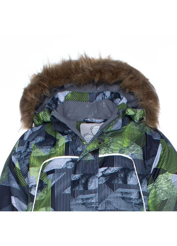 Серая детский зимний комбинезон bruce, р.110, серый с принтом () Huppa 36330030-92548-110