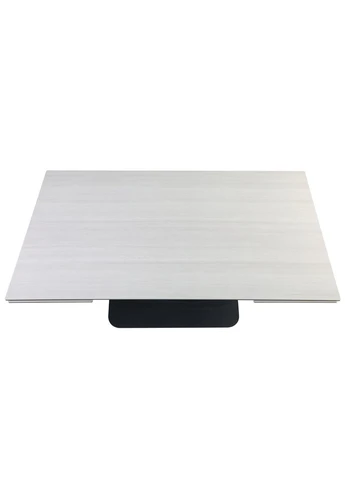 Стол OVIDIO CERAMIC 160(240)*90 белый дуб/черный каркас Intarsio (389912266)