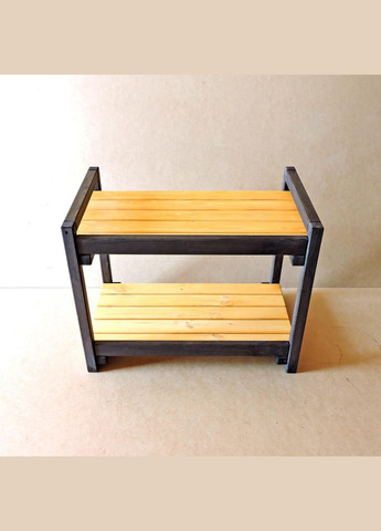 Етажерка розбірна з дерева Брістоль 2 каррі (МЕБ-000223) No Brand (327866740)