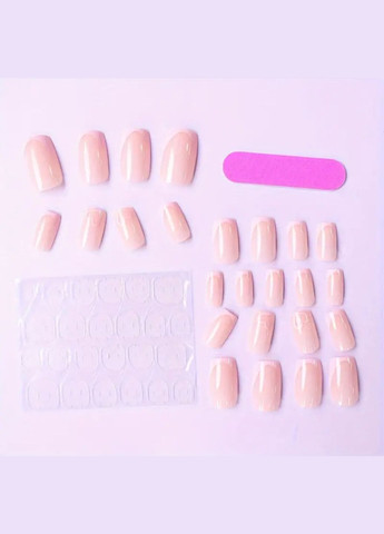 Набори накладных ногтей в комплекте с двухсторонним скотчем - French Pink Nails (308357303)