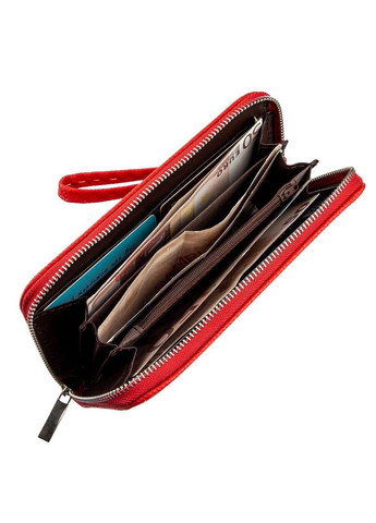 Гаманець жіночий на одну блискавку з екокожі флотар 19018 Яскраво-червоний KIVI (329150498)