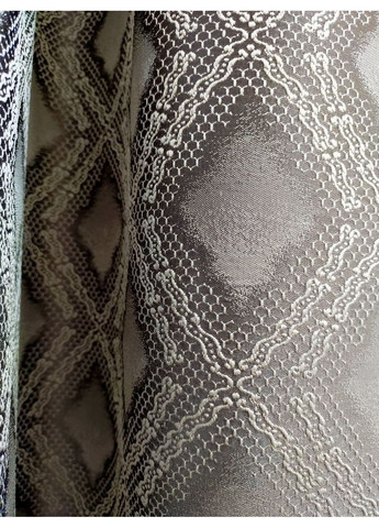 Комплект Штор з малюнком "Ромб" сіро-коричнева 100х260 No Brand (353831089)