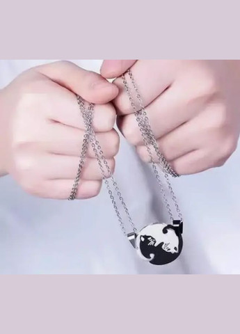 Подвеска на шею best friend парная кулон медальон с котиками Парные подвески для влюбленных No Brand (316462623)