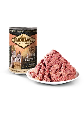 Вологий корм для цуценят Puppy k з лососем і індичкою 400 г (100130529254) Carnilove (279566422)