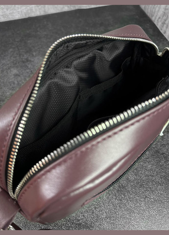 Женская сумка кросс-боди (через плечо) из натуральной кожи размер M, Марсала Famk (325488979)