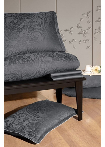 Постільна білизна Premium Satin 160×220 см сімейна Tracy Steel Grey La Romano (365814732)