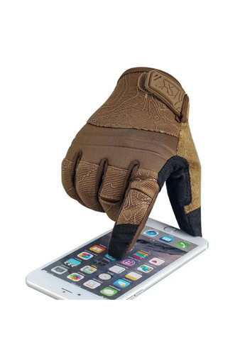 Перчатки полнопалые с защитой на липучке FQTACMI005 Песочный, М No Brand (331639574)