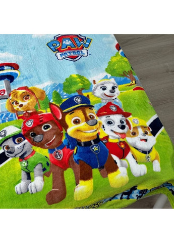 Плед-покрывало флисовый полуторный 150х210 бирюзовый с зеленым Щенячий патруль 11510 Ananasko (362671259)
