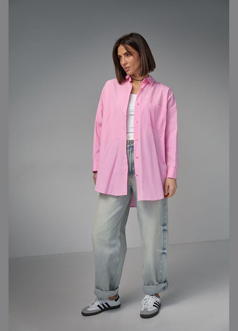 Розовая классическая рубашка Lurex