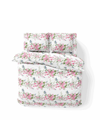 Двуспальный комплект постельного белья Бязь с наволочками 70*70 см, 115 гр/м2 Floral Dream Белый с розовым (19490180215) ТЕП (365851855)