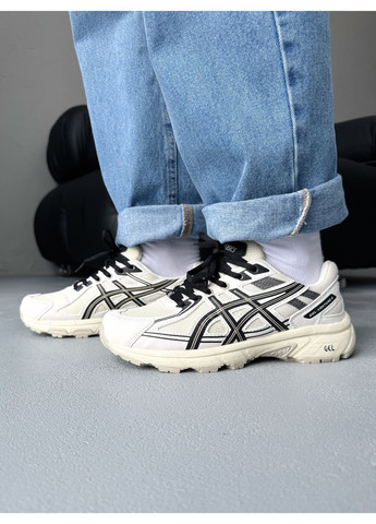 Чорні Осінні кросівки чоловічі asics gel-venture 6 beige / black асікс гель вентуре 6 No Brand