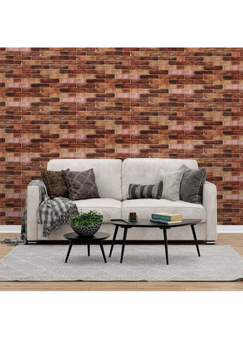 Самоклеящаяся 3D панель под коричневый катеринославский кирпич 3080x700x3мм love-shopping Sticker Wall (354655564)