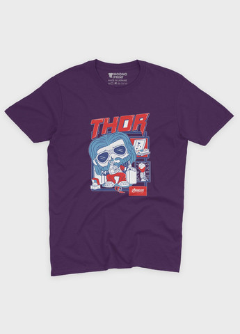 Фиолетовая демисезонная футболка для девочки с принтом супергероя - тор (ts001-1-dby-006-024-002-g) Modno