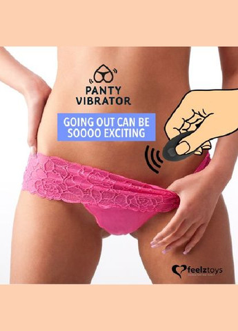 Вибратор в трусики Panty Vibrator с пультом дистанционного управления, 6 режимов работы, сумочка-чехол - CherryLove FeelzToys (282709313)