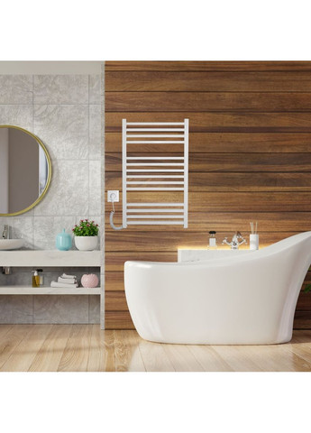 Рушникосушарка електрична з кнопкою глянець 790*490 Carino LORENZO (365595980)