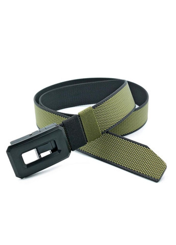 Ремень тканевый двухсторонний 3,8х120 см Серый + Черный Weatro (346121245)