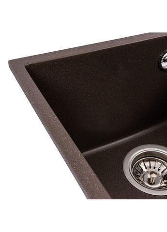 Гранитная мойка для кухни ROXY 3744 матовая Темная скала Valeso (358059542)
