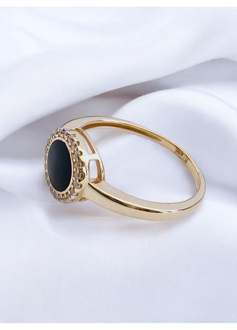 Золотое кольцо с черной эмалью SOVA (17,5) 1192026101-2к SOVA jewelry house (355795767)