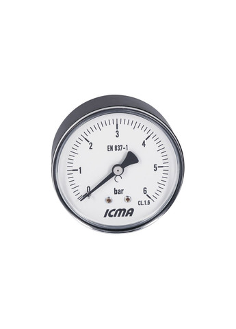 Манометр 1/4" 0-6 бар, заднє підключення №243 Icma 91243AB06 (341326864)