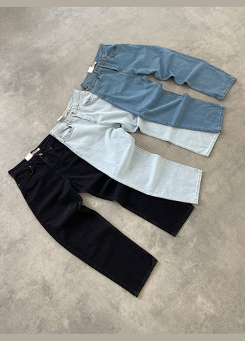 Чоловічі трендові широкі чорні джинси беггі, джинсові штани молодіжні baggy No Brand (315001135)