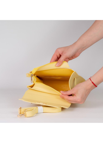 Сумка жіноча Крос боді жовта з екошкіри NIUNIU (361230257)