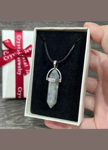 Подвеска с натуральным камнем Лабрадор "провидческий" - кулон шестигранник на шнурке в подарочной коробочке АТМ (331291915)