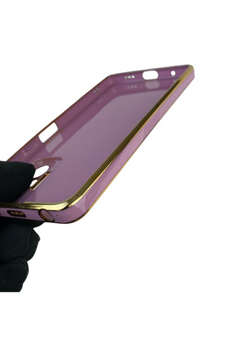 Чохол для Redmi Note 10 Pro 4G глянцевий із захистом камери із золотою окантовкою на сяомі редмі нот 10 про 4г чорничний gs1 Xiaomi (366236425)