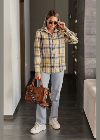 Жіноча сорочка в клітинку оверсайз Fashion Girl (321497382)