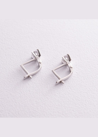 Детские серьги в белом золоте (фианиты) с05168 Oniks (264023433)