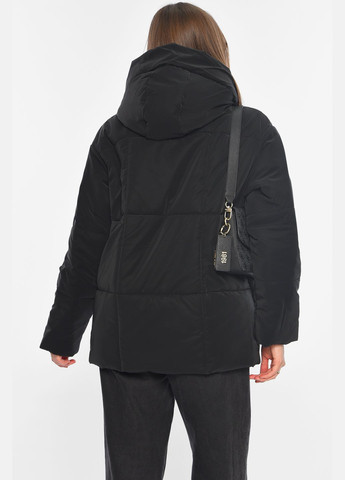 Чорна демісезонна куртка жіноча демісезонна чорного кольору Let's Shop