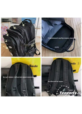 Шкільний рюкзак Lipano для студентів,підлітків,коледжу,зі значками та м'якою іграшкою(ведмедик) No Brand (366547241)