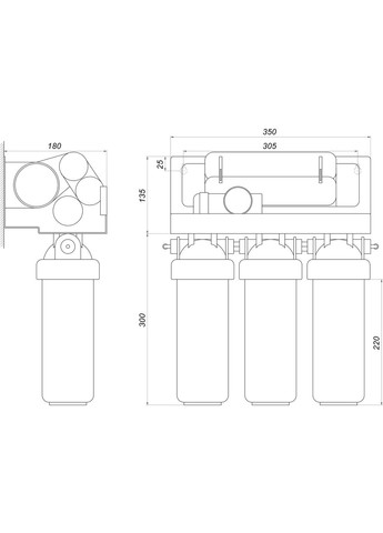 Система зворотного осмосу, насос + ПЛАСТ. бак, мінералізатор BSL03M-RO-75 OasisPro (332787194)