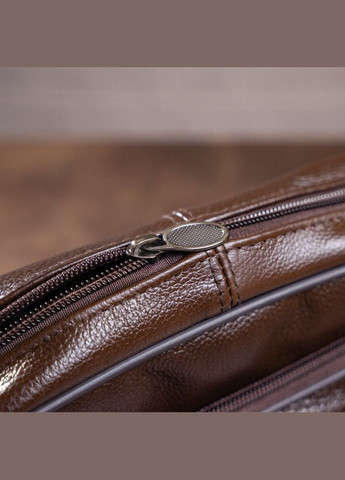 Шкіряна сумка крос боді чоловіча месенджер через плече коричнева 14988 Vintage (329198793)