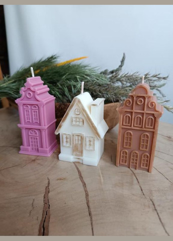 Свічка-будиночок, аромат і колір на вибір, натуральний віск, декор і подарунок Hand Made (346591210)