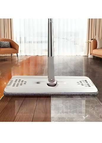 Комплект швабра лентяйка з поворотом 360° розбірне пластикове відро з віджимом на 8 літрів для прибирання (480231-Prob) Білий Unbranded (331960111)