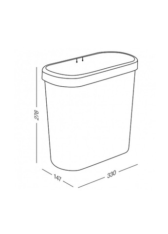 Відро для сміття MVM BIN-08 10 л Біле (BIN-08 10L WHITE) МВМ (365280835)