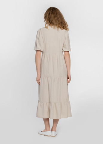 Бежевое кэжуал платье женское бежевое Arber однотонное