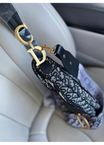 Сумка жіноча сіра Christian Dior Saddleсідло Крістіан Діор Крос-боді текстиль No Brand (355466985)
