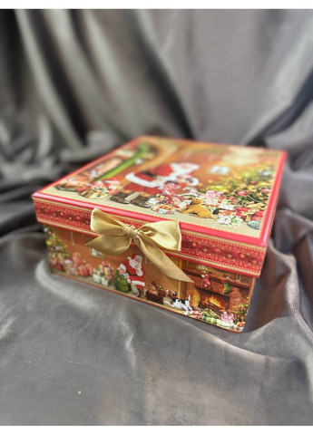 Набор новогодних чашек New Year's gifts керамические с ложками в подарочной коробке 2 шт 280 мл R36290 Stenson (364274499)