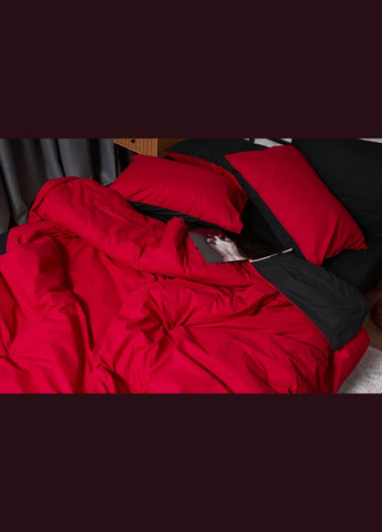 Комплект постельного белья Бязь Gold Люкс полуторный евро 160х220 наволочки 2х50х70 (MS-820003171) Moon&Star Cherry Black (288044000)