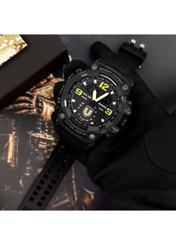 Наручний годинник Чорний спортивний кварцовий з будильником і секундоміром для чоловіків і хлопчиків ProDobro (367265034)