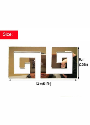 Дзеркальні акрилові наклейки Орнамент Срібний 5 шт 13 х 6 см Б153 No Brand (322774590)