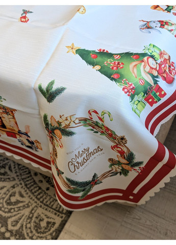 Скатертина новорічна, різдвяна 160*220 Vishnya (370944175)